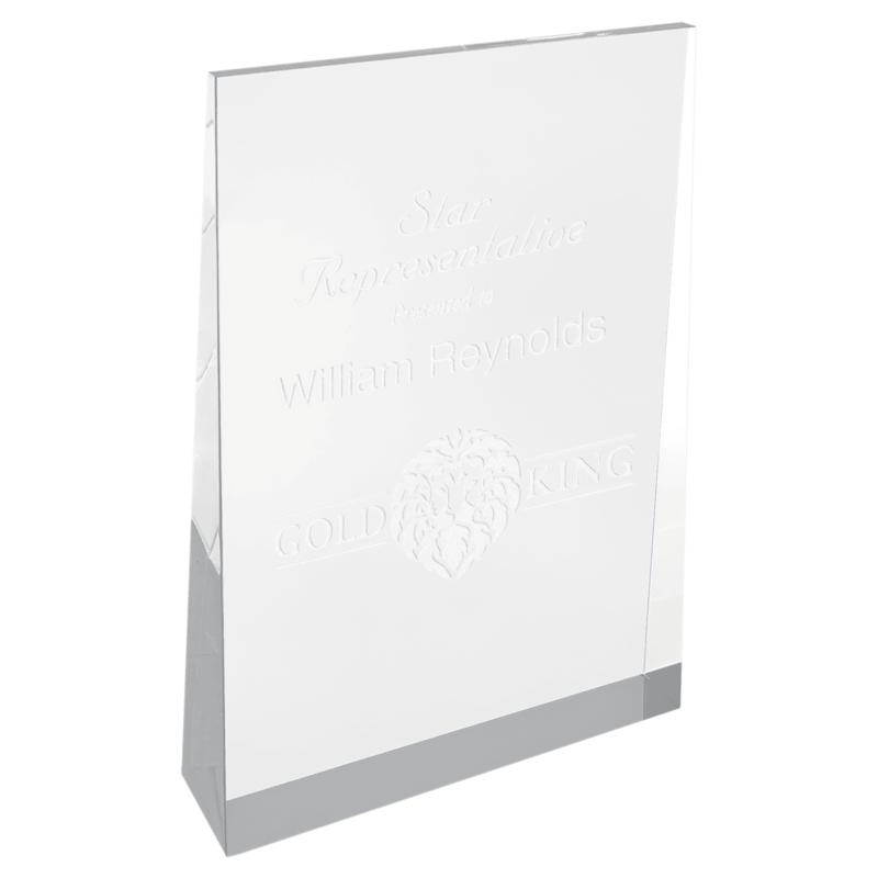Medium Clear Wedge Acrylic