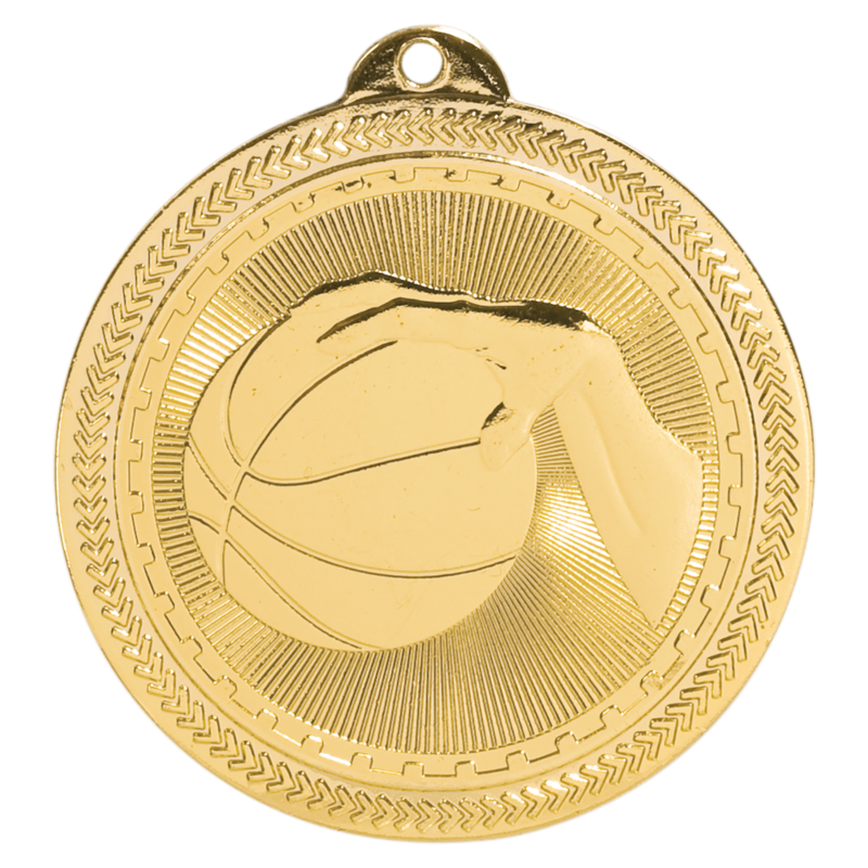 Basketball BriteLazer Medal-Gold