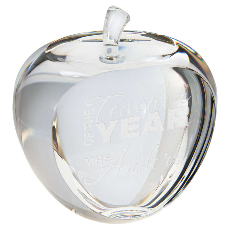 Crystal Apple with Flat Face