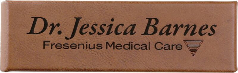 Dark Brown Leatherette Double Pen Case with Magnetic Closure