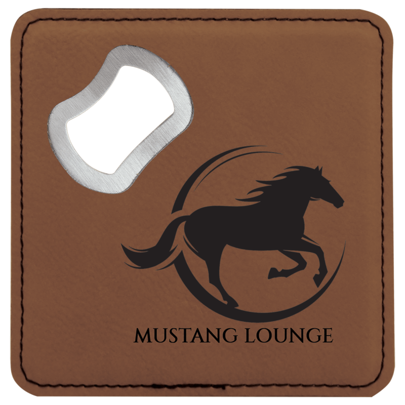 Dark Brown Round Leatherette Coaster