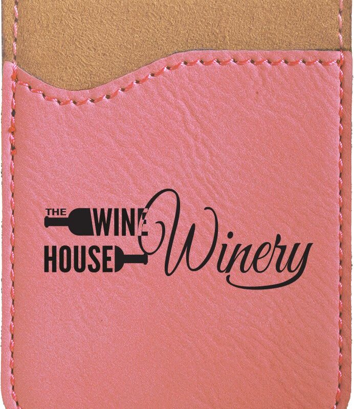 Pink Leatherette Phone Wallet