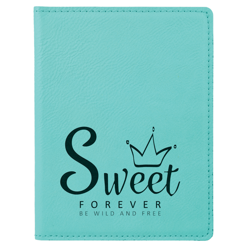 Teal Leatherette Passport Holder