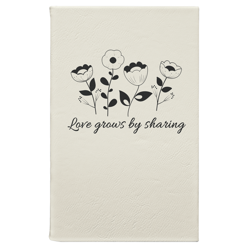 White Leatherette Journal with White Lined Paper