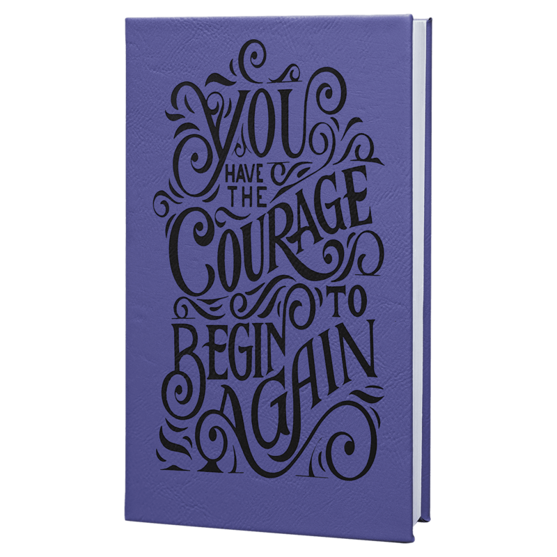 Purple Leatherette Journal with White Lined Paper