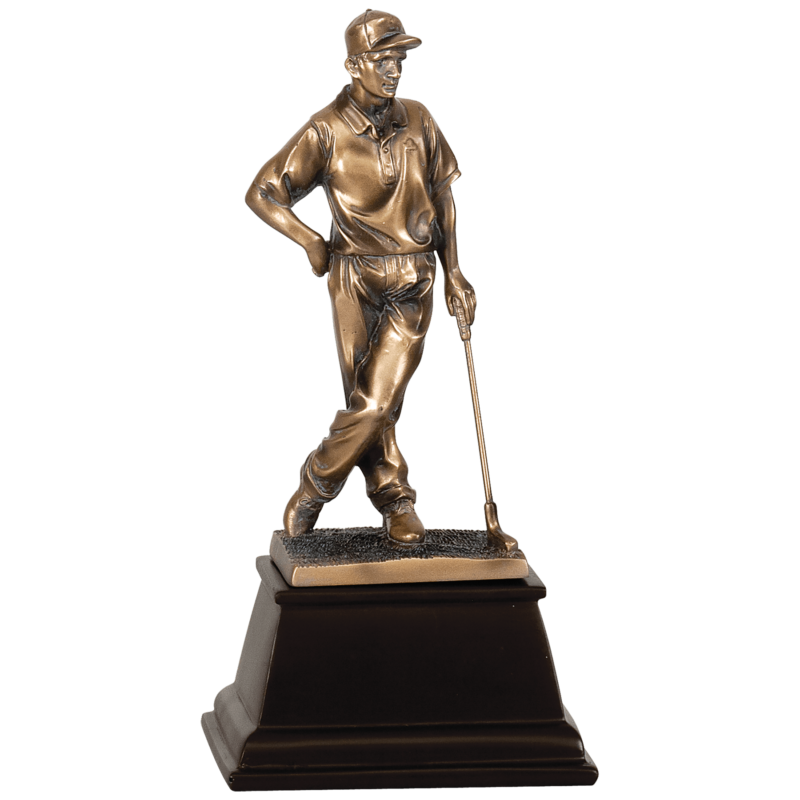 Male Bronze Golf Resin-9"