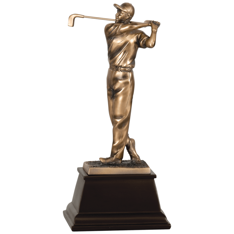 Male Bronze Golf Resin-9 3/4"