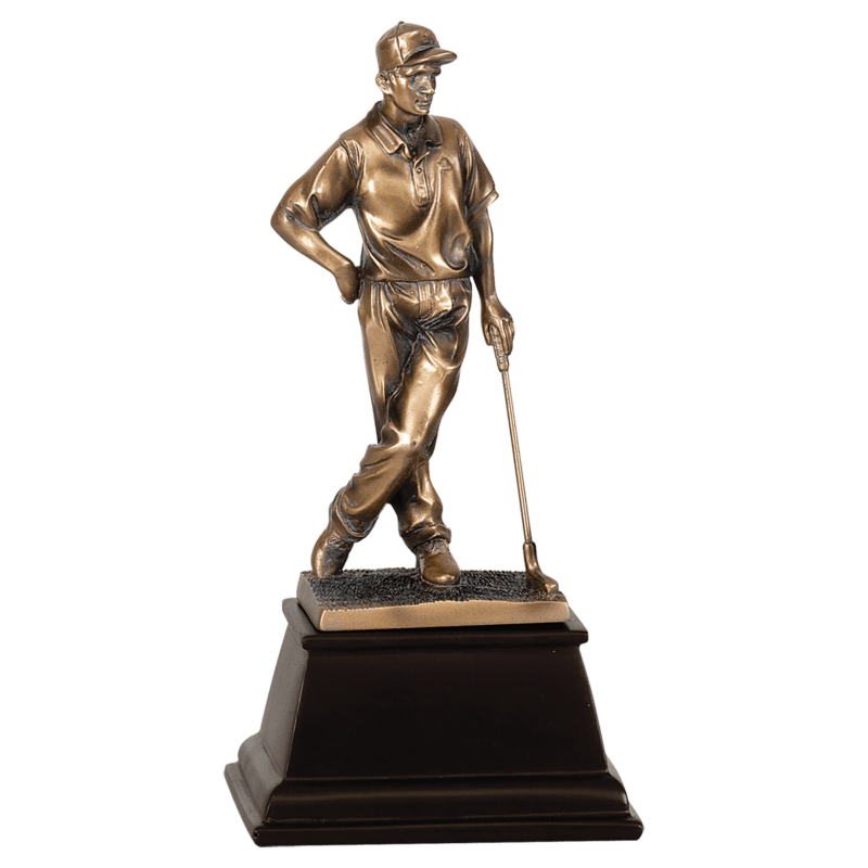 Male Bronze Golf Resin-13"
