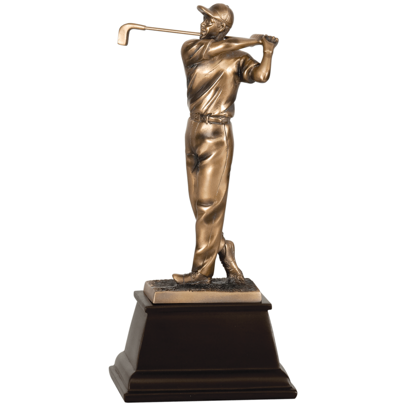 Male Bronze Golf Resin-13"