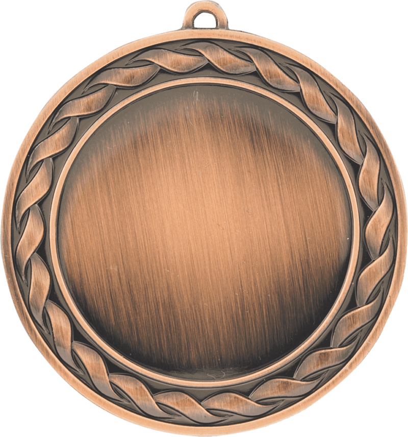 Weave 2" Insert Holder Medal-Antique Bronze (Insert Not Included)