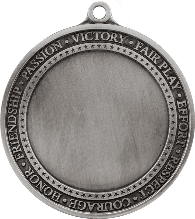 Inspirational 2" Insert Holder Medal-Antique Silver  (Insert Not Included)