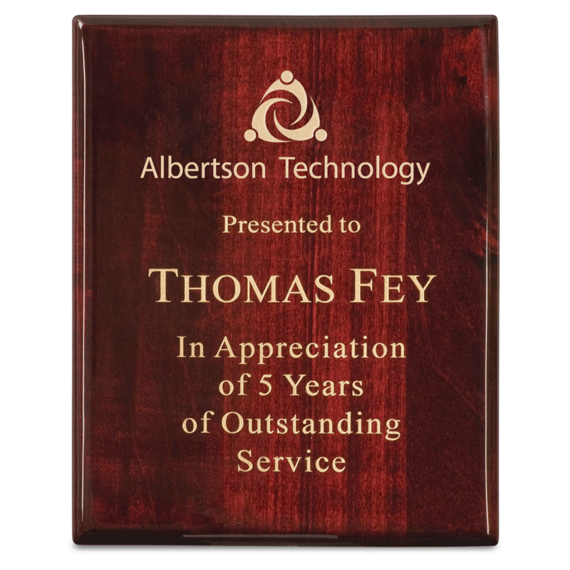 Premium Rosewood Piano Finish Plaque (Medium)