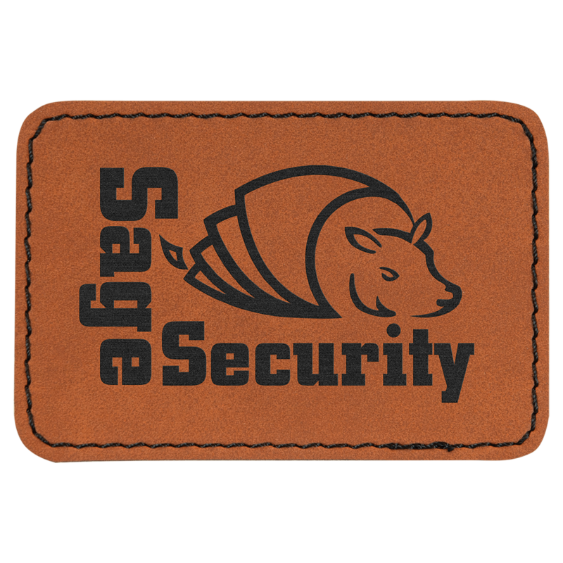 Rawhide Leatherette Rectangle Patch