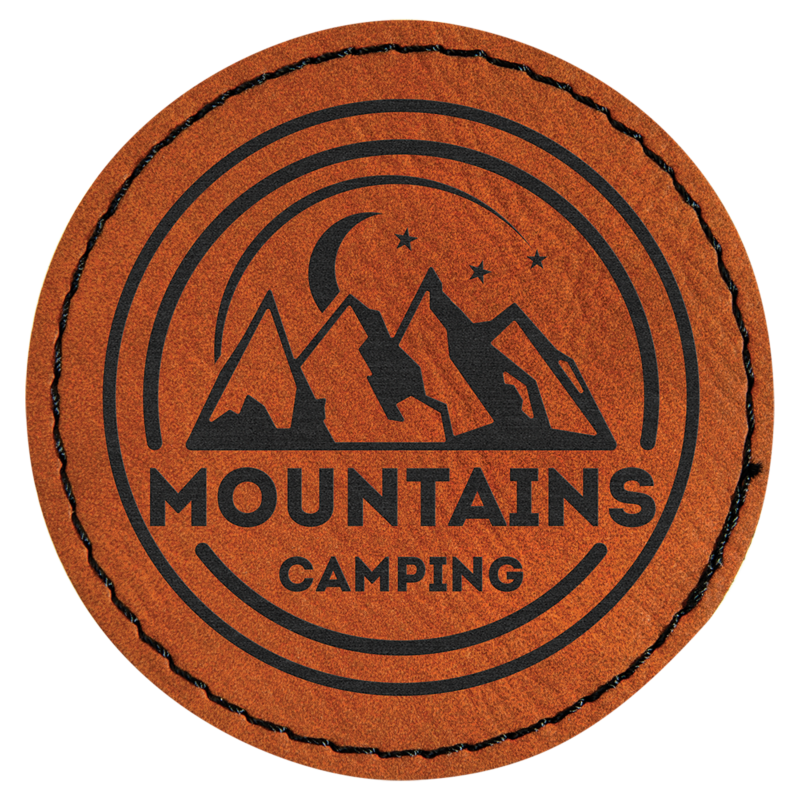 Rawhide Leatherette Round Patch