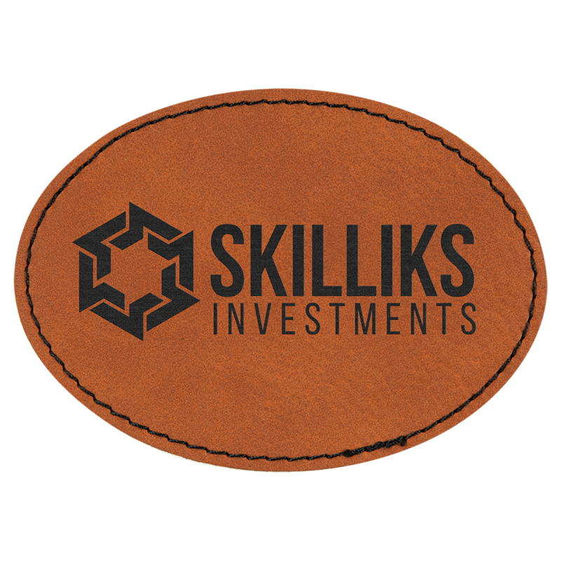 Rawhide Leatherette Oval Patch