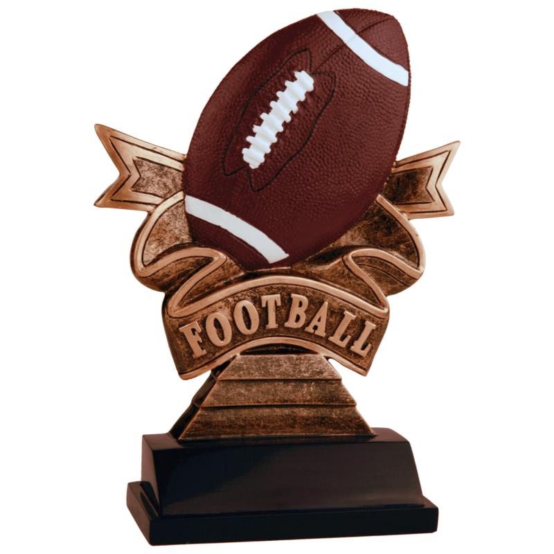 Football Ribbon Resin-7"