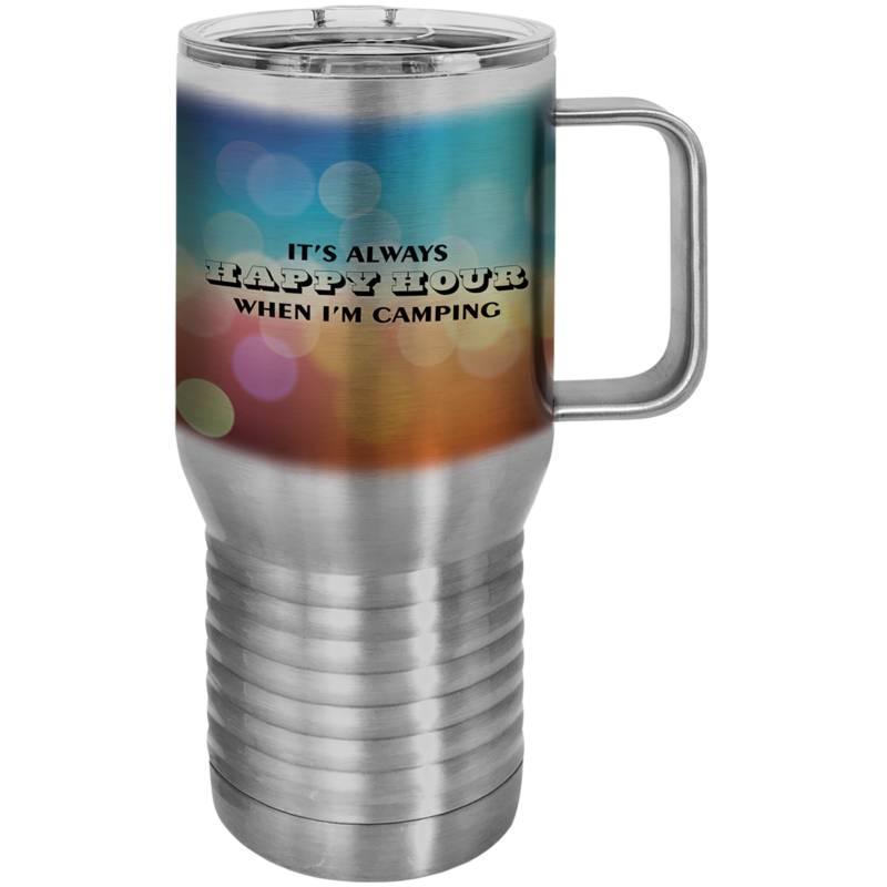 Stainless Steel Sublimatable Polar Camel 20 oz. Travel Mug w/Slider Lid